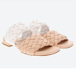 Mara Bini Bright Woven Italian Lather Sandals Size 37.5